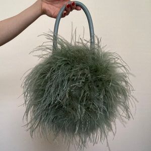 Loeffler Randall Zadie mint green feather bag!